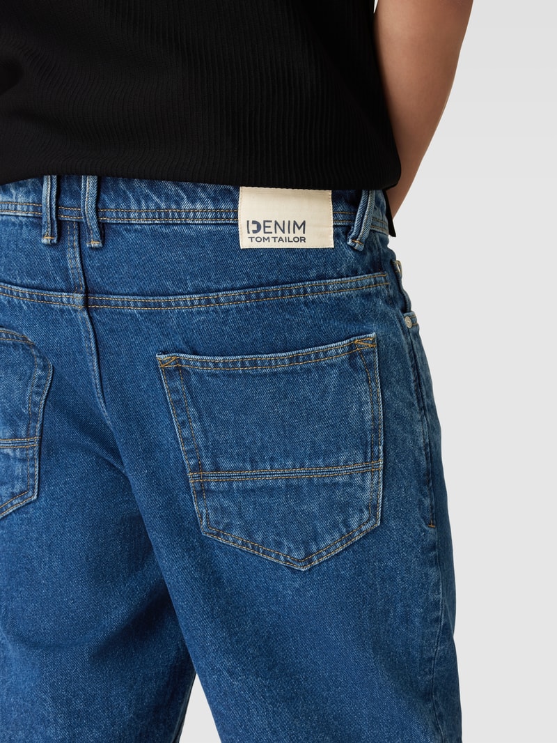 Loose Fit Jeansshorts im Destroyed-Look in jeans