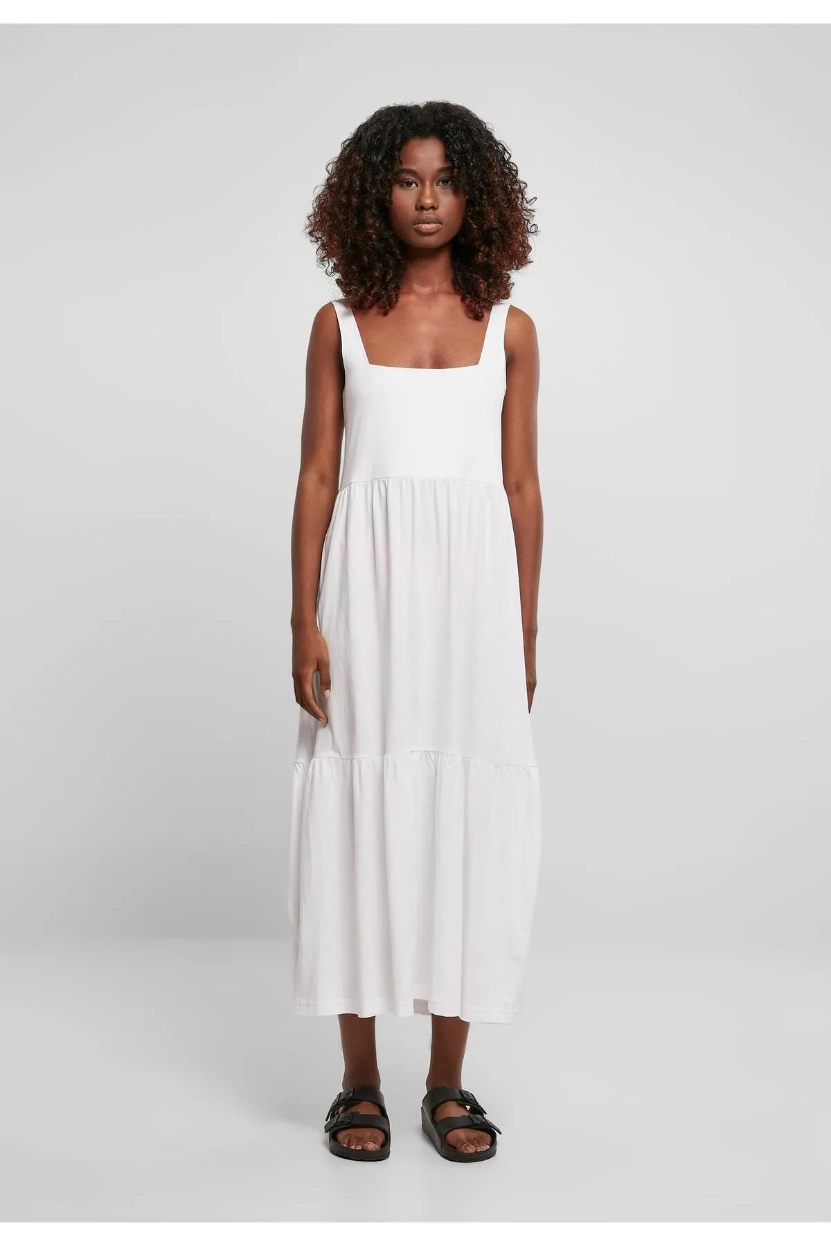 Urban Classics  Damen 7/8-langes Volant-Sommerkleid für Damen