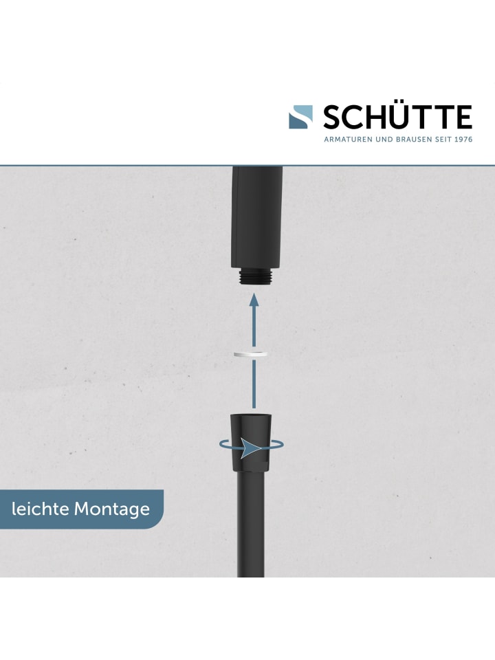Schütte Duschset RAVEN in Schwarz matt mit 3 Strahlarten - (L) 7 x (B) 13 x (H) 70 cm günstig kaufen onesize