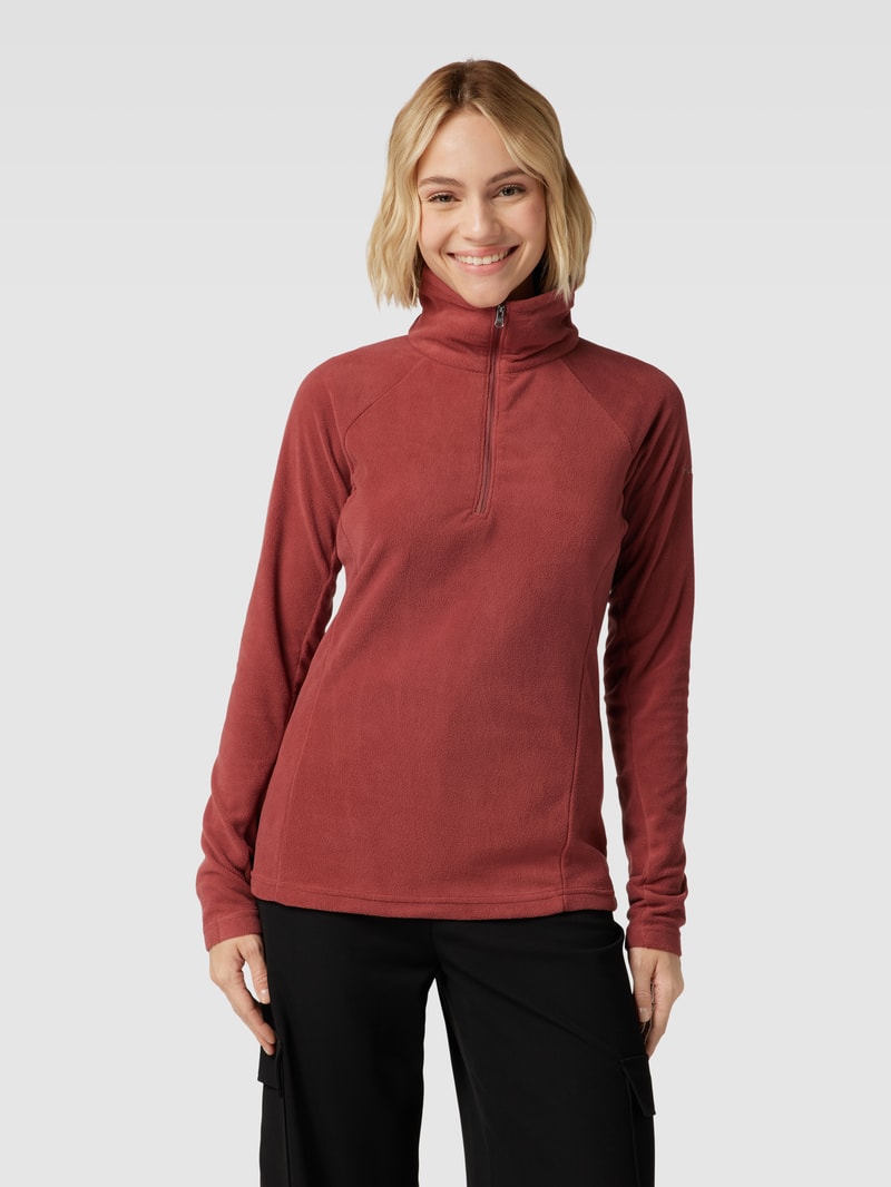 Sweatshirt aus Fleece mit Stehkragen Modell 'GLACIAL™ IV 1/2 ZIP' in bordeaux rot