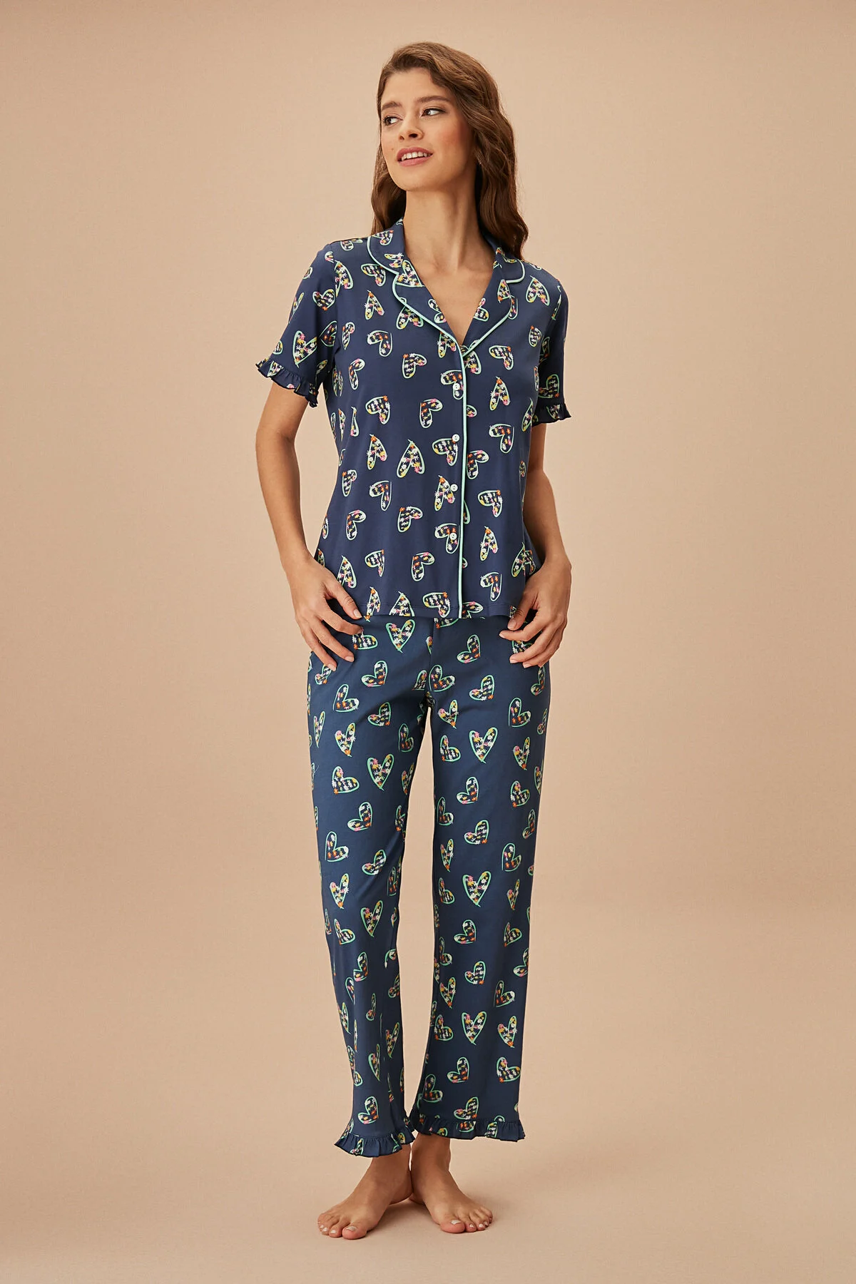 SUWEN  Daisy Maskulines Pyjama-Set