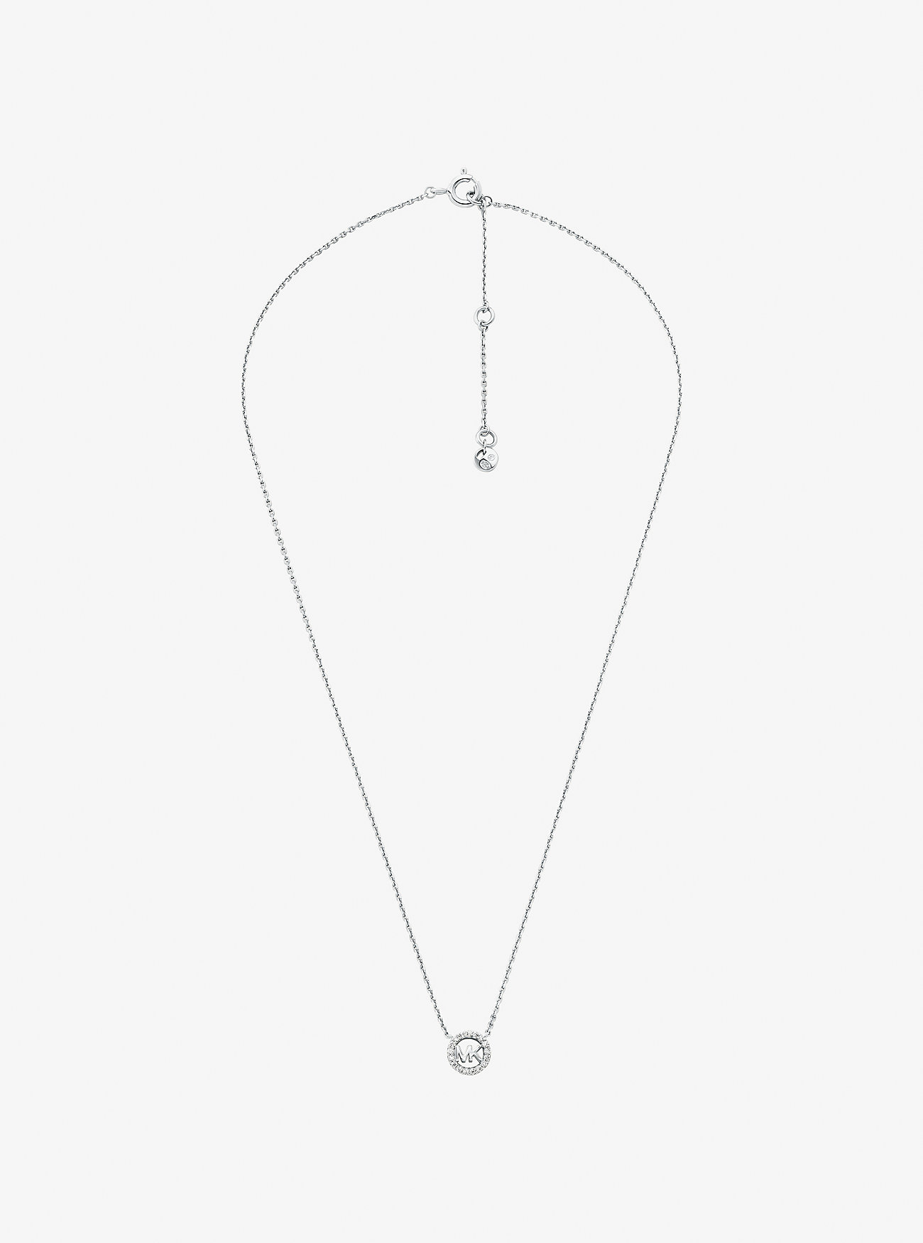 Set regalo Fulton con collana e orecchini con logo pavé placcati in metallo prezioso e argento sterling - ARGENTO