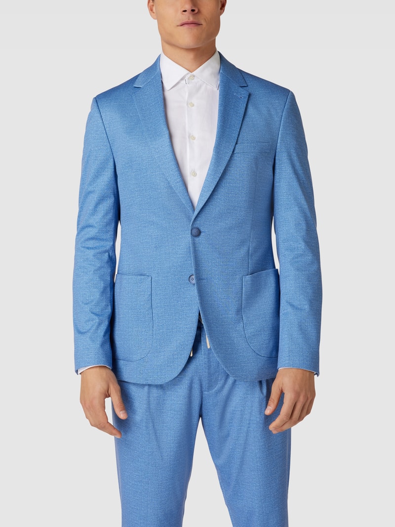 Sakko mit Strukturmuster in blau