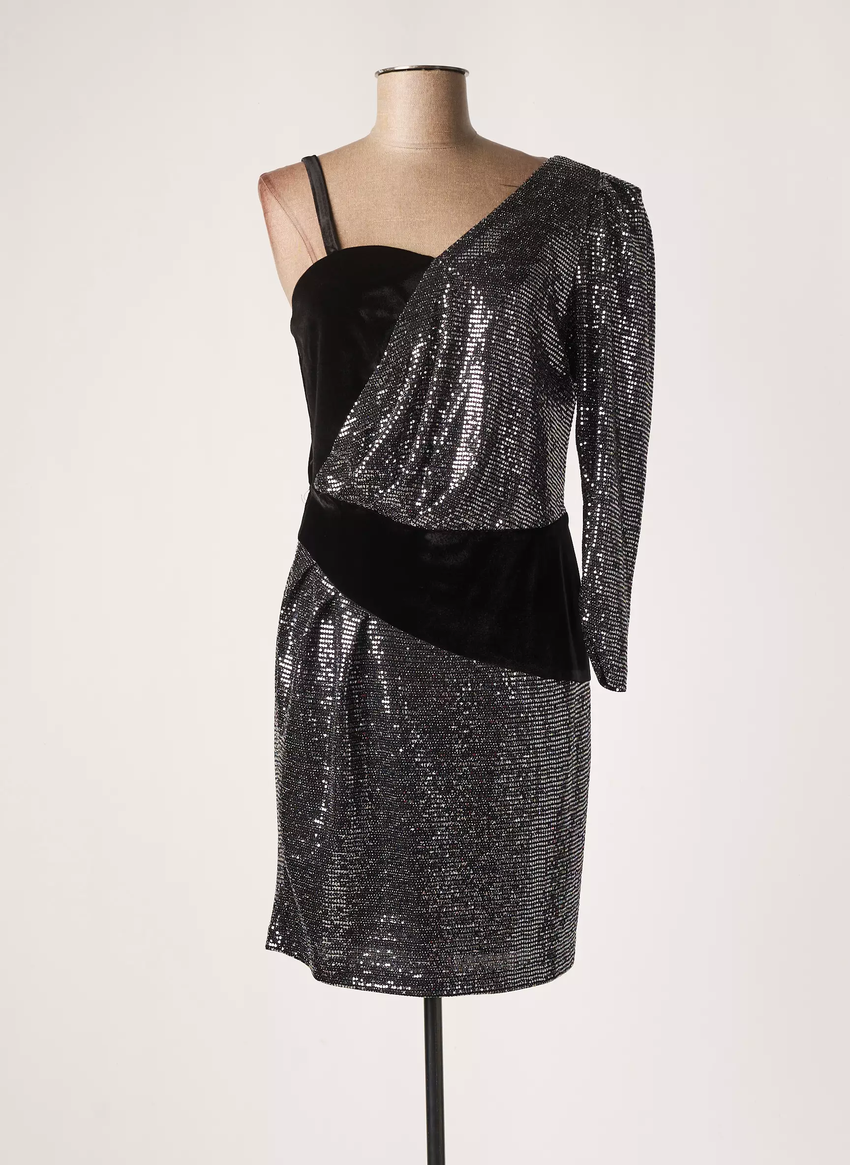 Arggido Robes Mi Longues Femme couleur noir