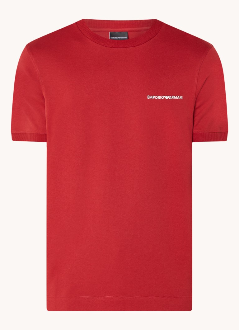 Tricou Emporio Armani cu logo brodat