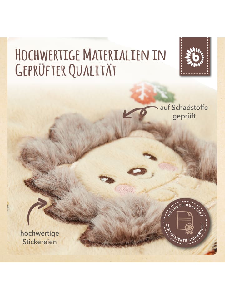 Bieco Spielwaren Schmusetuch Igel Knistereffekt - ab Geburt in Braun günstig kaufen onesize
