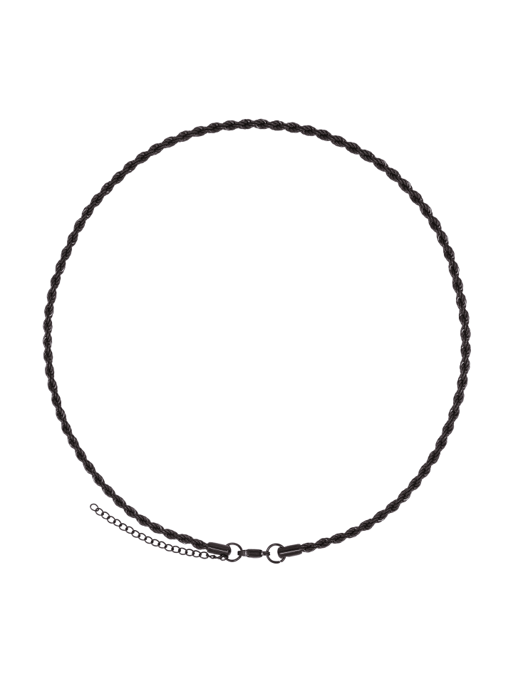 Steel_Art Kordelkette Herren Theo schwarz farben in schwarz günstig kaufen onesize