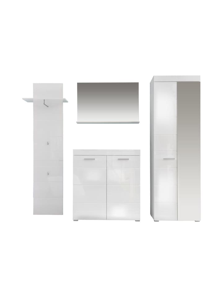 ebuy24 Garderobenaufstellung Amira B Weiß 233 x 38 cm günstig kaufen onesize
