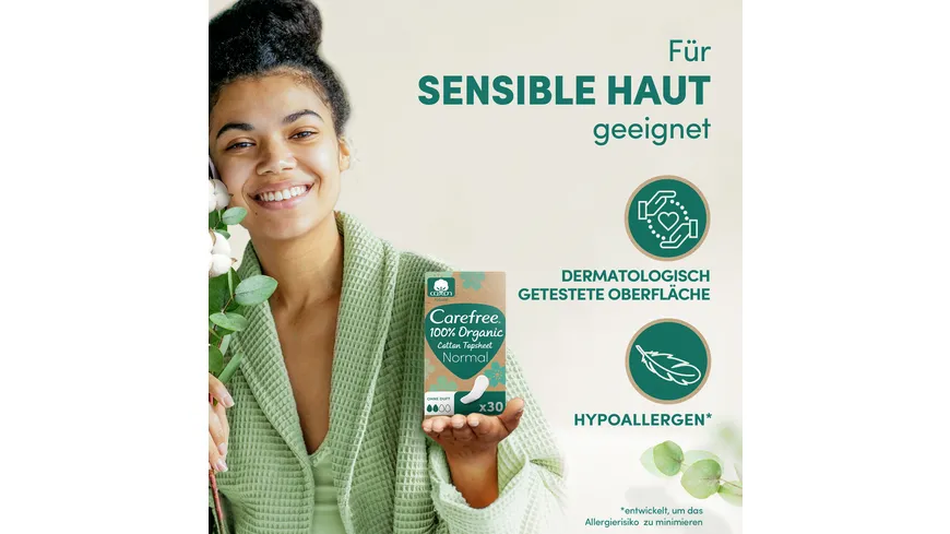 Carefree Slipeinlagen Organic Cotton Normal