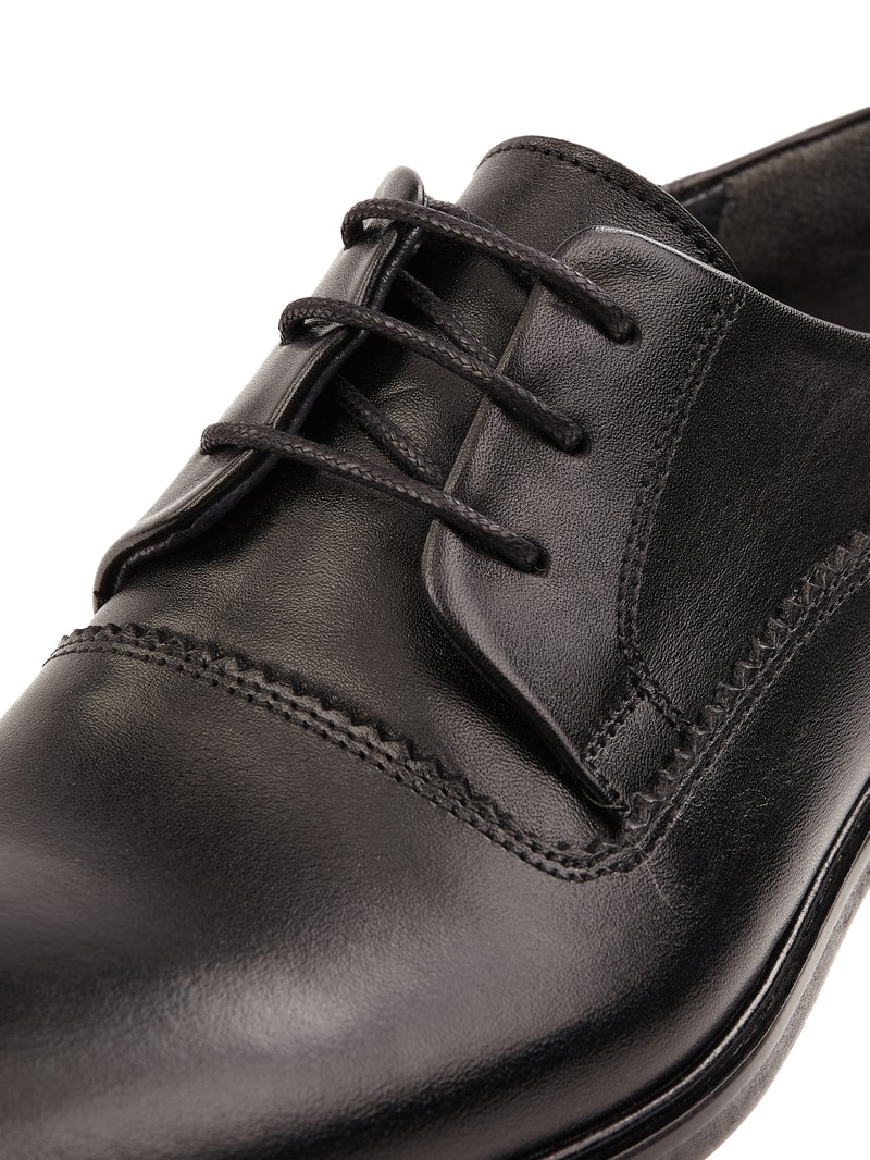 Derby aus Leder in schwarz
