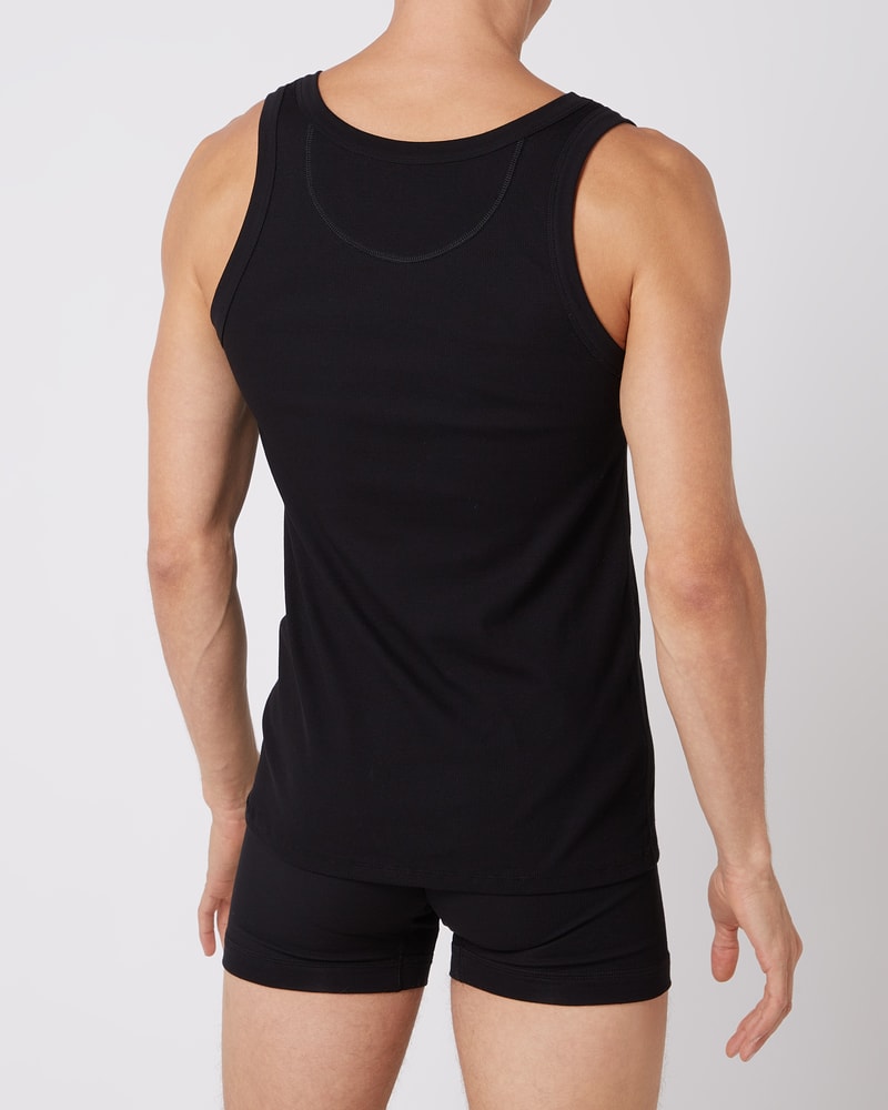 Tanktop mit Stretch-Anteil in schwarz