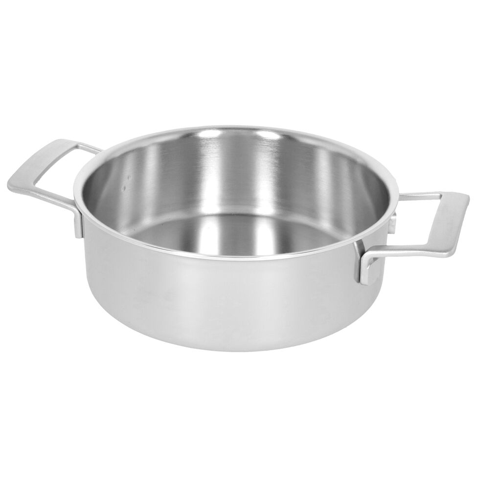 Bratentopf mit Deckel 24 cm, 18/10 Edelstahl