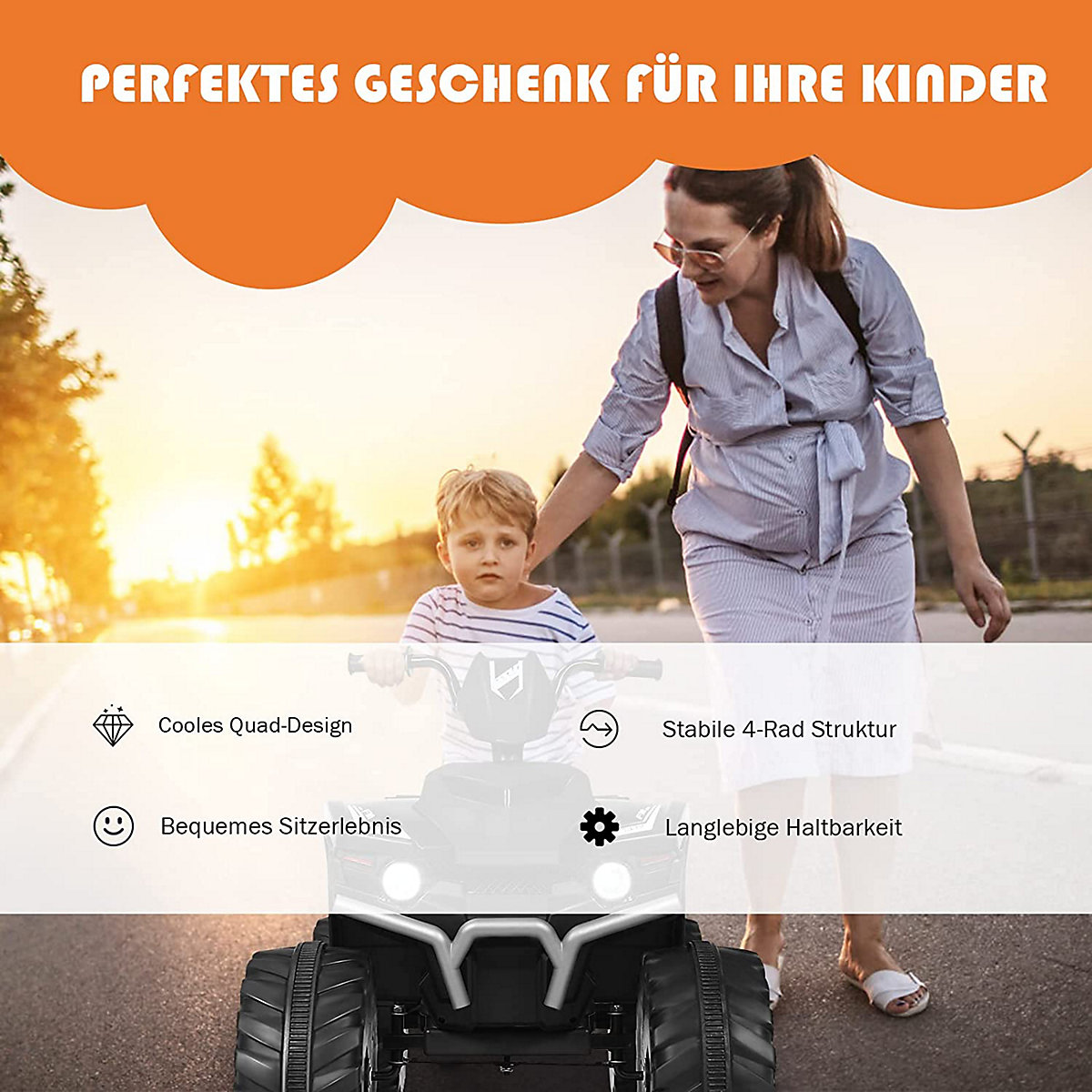 Quad 2,8-5 km/h mit Scheinwerfer