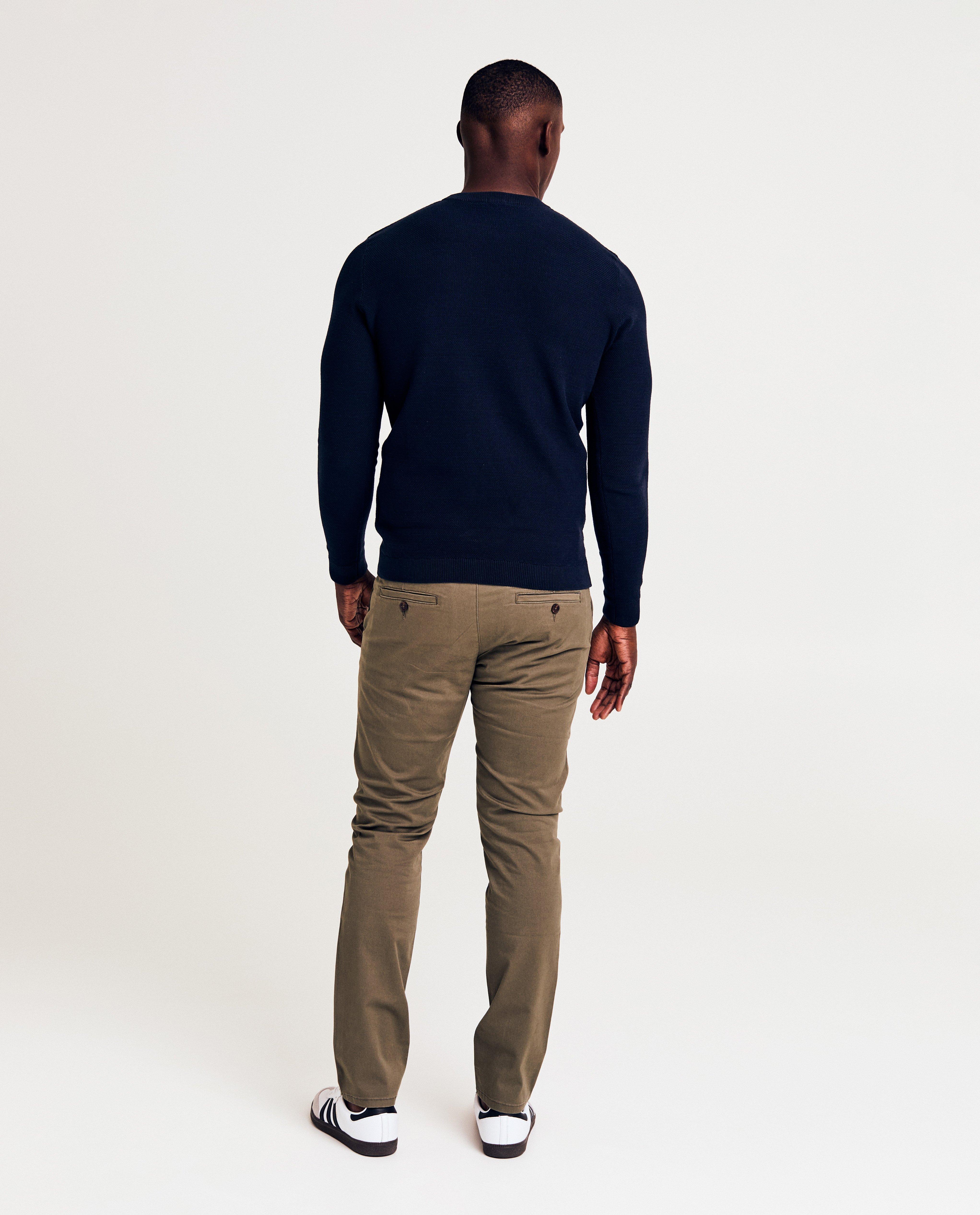 Textúrovaný sveter z organickej bavlny s quarterbackom, slim fit tmavomodrý