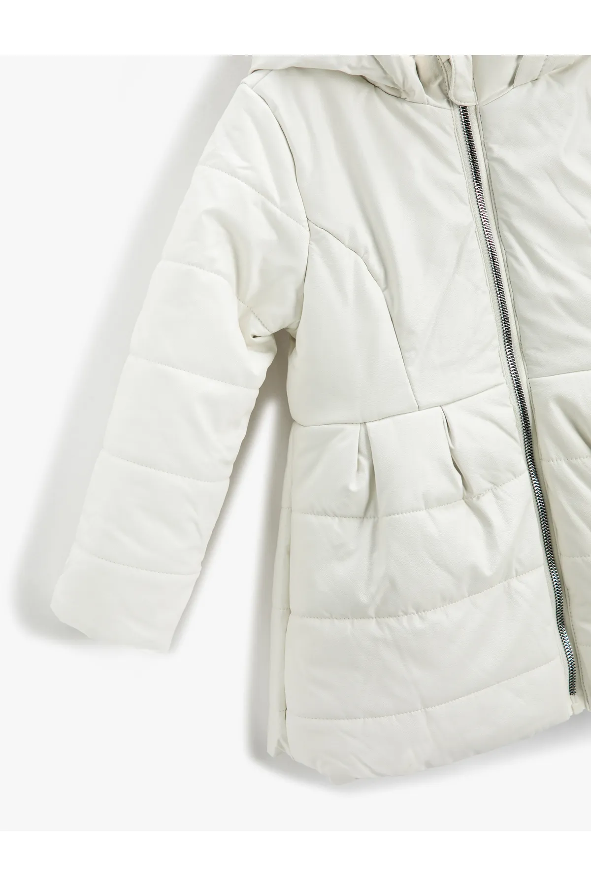 Koton  Lange Pufferjacke mit Kapuze und Plüschfutter