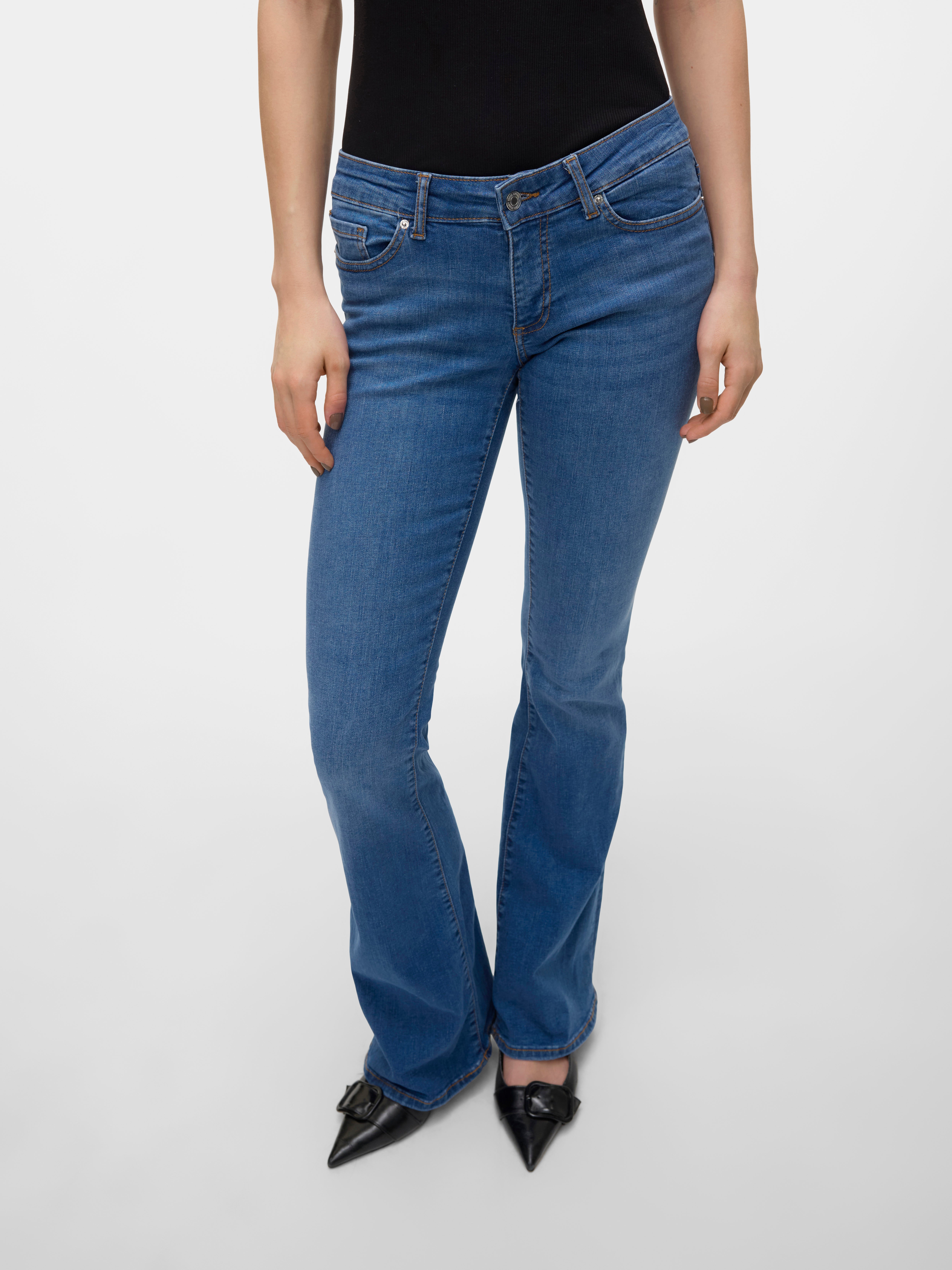 VMSIGI Niedrige Taille Ausgestellt Jeans