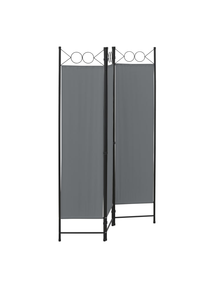 en.casa Raumteiler Saragossa 3-teilig in Grau (H)171cm (B)120cm günstig kaufen onesize