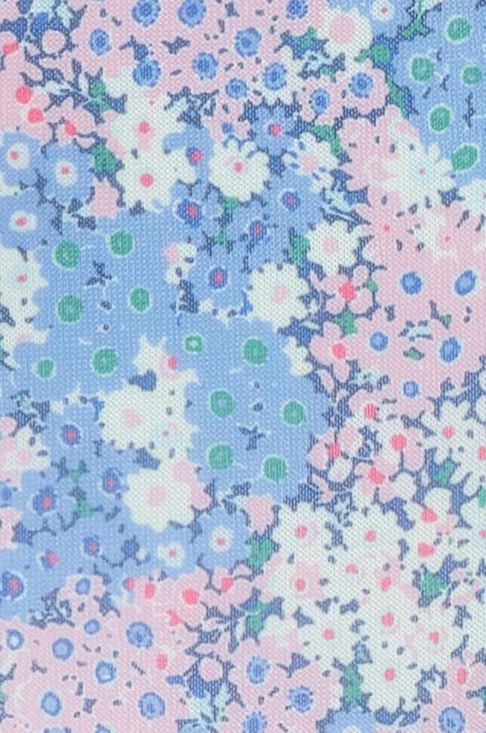 Maxikleid aus Mesh mit Allover-Blumenprint