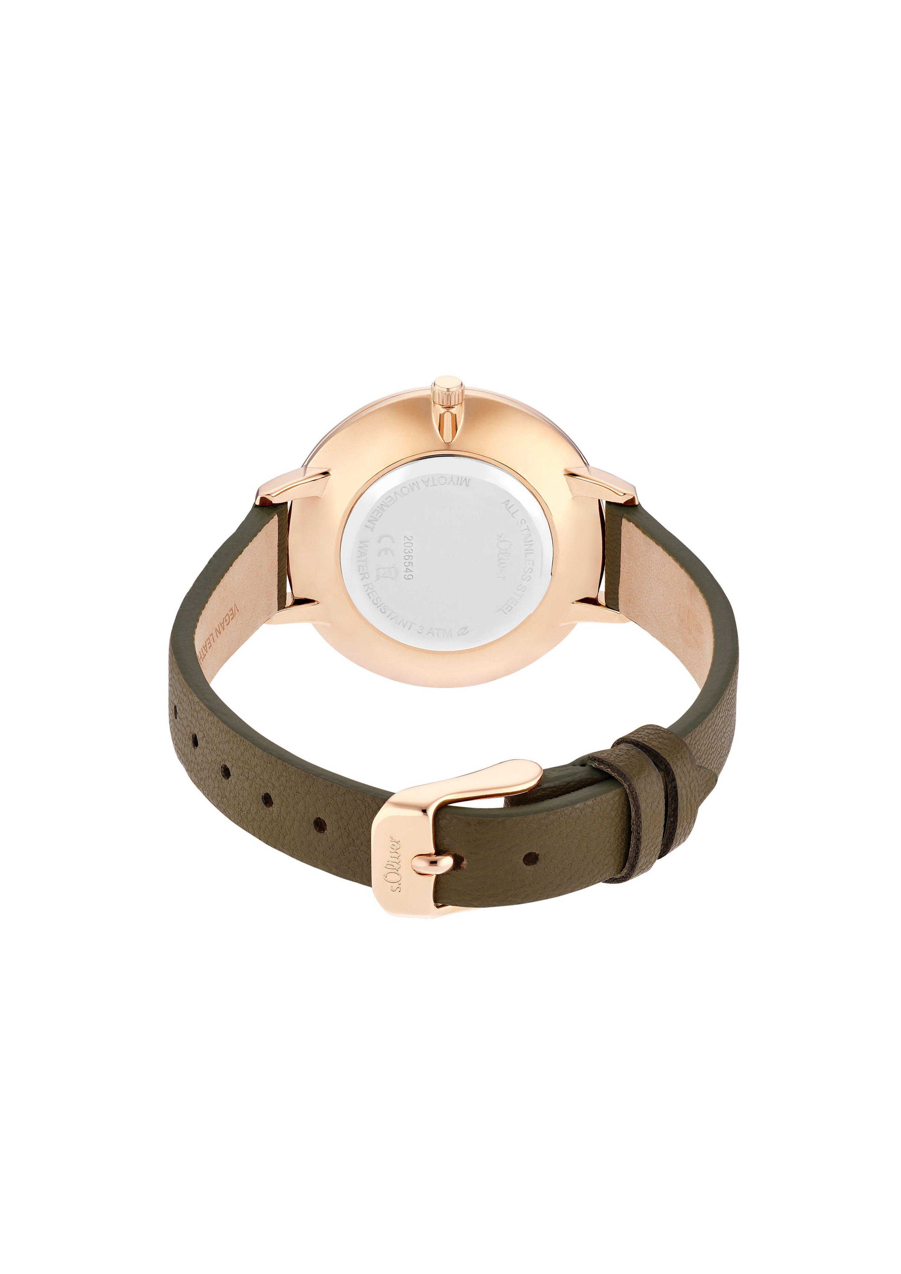 Armbanduhr mit Lederband  6009012-79B0