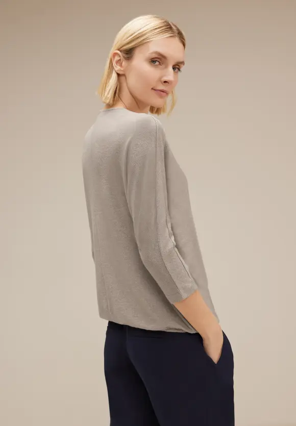 Street One Shirt in Melangeoptik