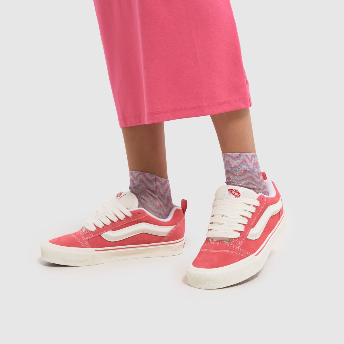 Vans skolskor för barn i vitt och rosa