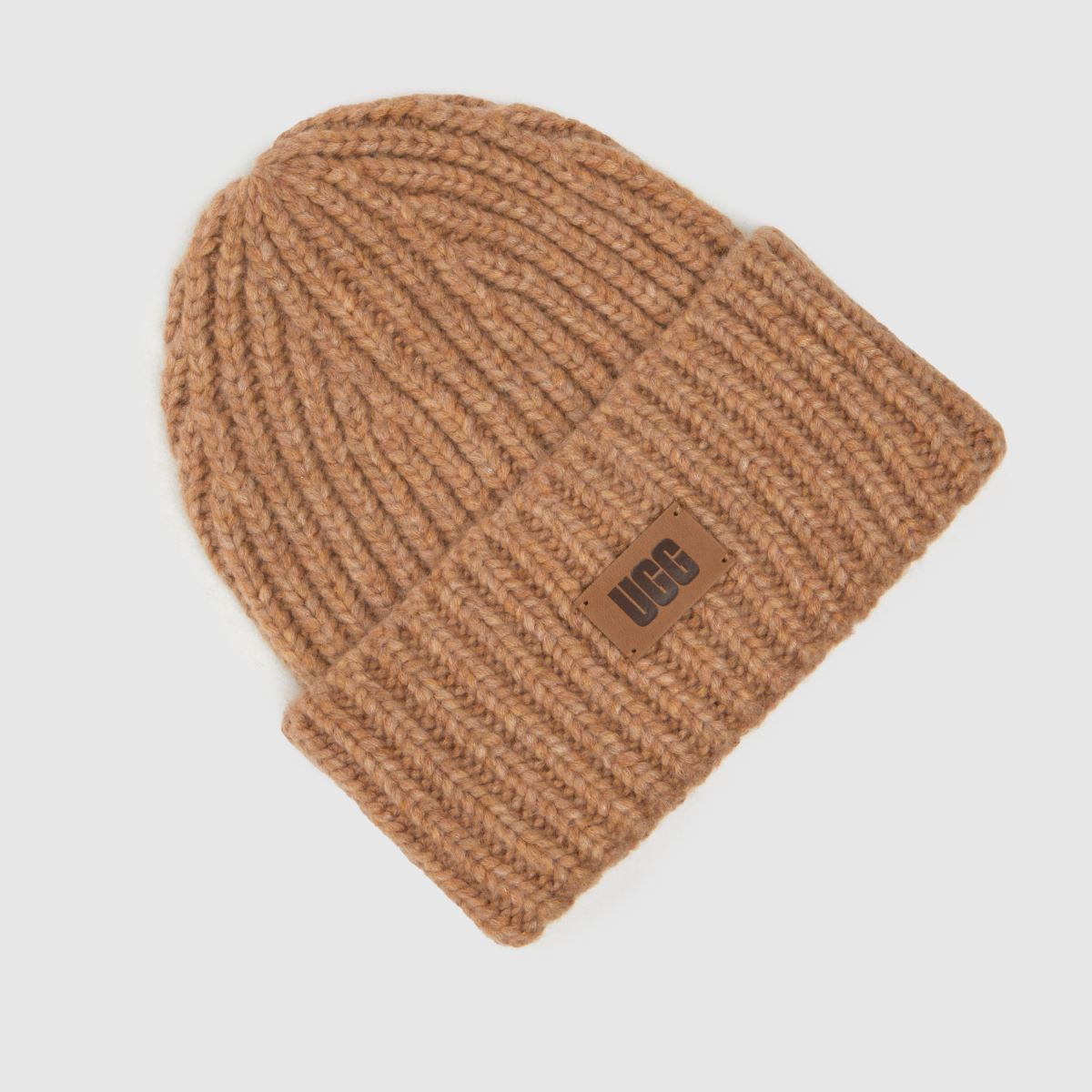 UGG brun, grov, ribbad mössa för barn