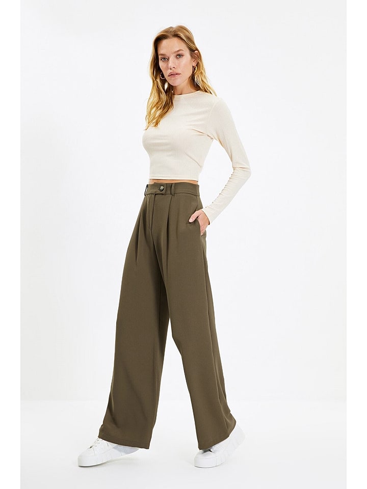 trendyol Marlenehose in Braun günstig kaufen