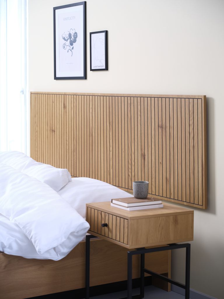 Painel de parede HEMDRUP HEMDRUP 200x60 cor carvalho