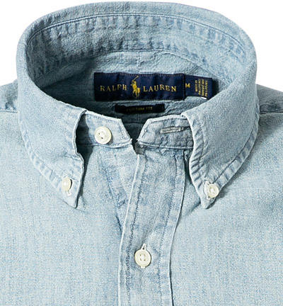 Polo Ralph Lauren, Jeanshemd, Custom Fit, Baumwolle, hellblau