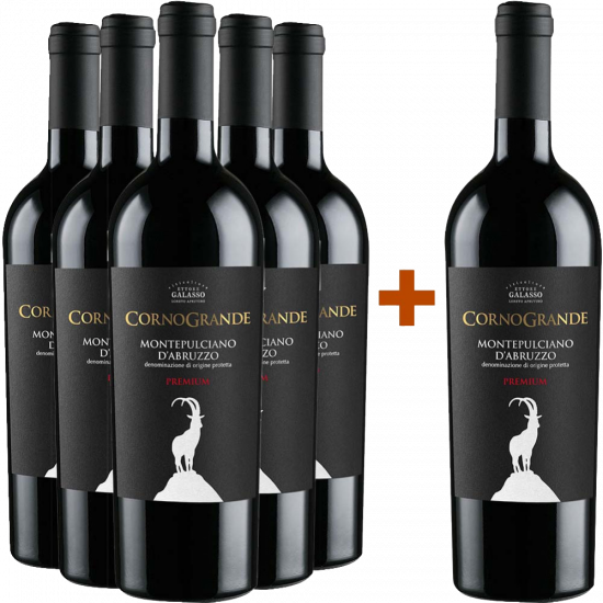 5+1 Paket Corno Grande Montepulciano d’Abruzzo Premium DOC - Ettore Galasso