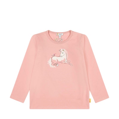 T-Shirt langarm, rosa für Mädchen