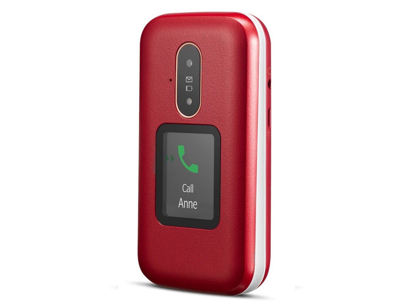 Doro 6880 rot Seniorenhandy (7,11 cm/2.8 Zoll, 128 GB Speicherplatz, 2 MP Kamera, Notruftaste auf der Rückseite, hörgerätekompatibel)