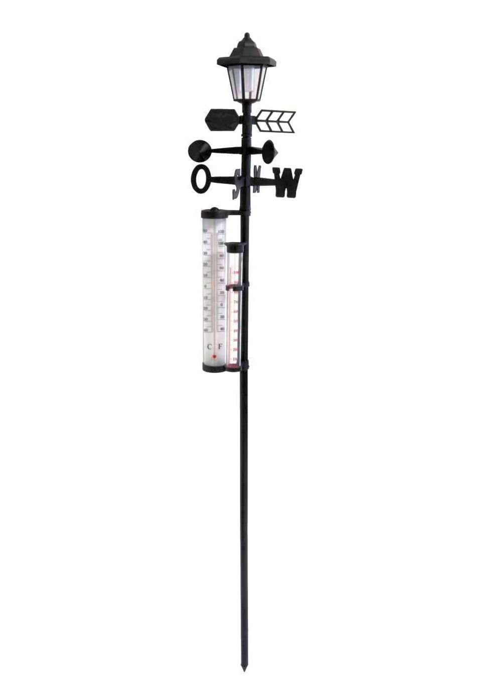 Spetebo 5in1 Solar Wetterstation - 158 x 24 cm Außenwetterstation (5 in 1)