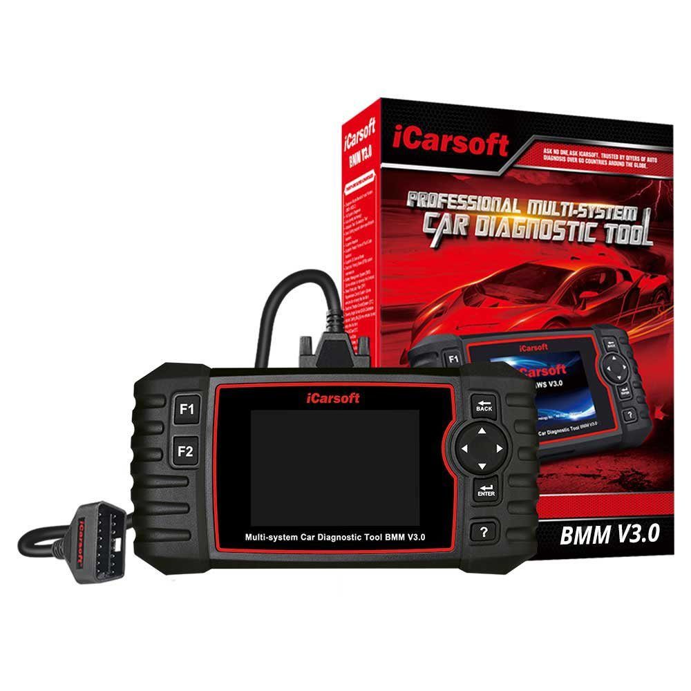 iCarsoft OBD2-Diagnosegerät BMM V3.0 - Profi Diagnosegerät für BMW / MINI / Rolls Royce OBD-2, 10,16 cm (4 Zoll) TFT- Farbbildschirm