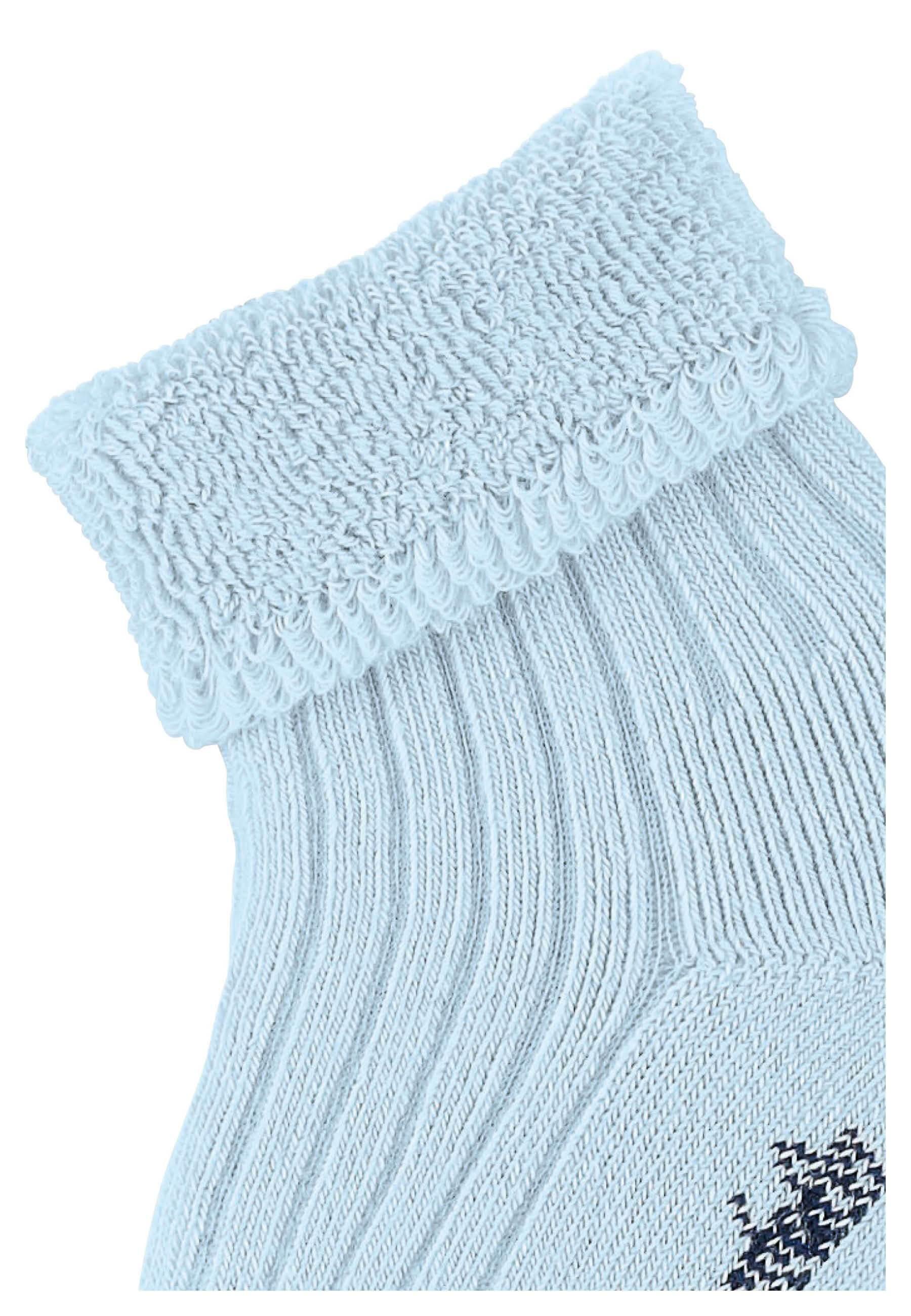 Babysocken uni mit Rippstruktur, Vollplüsch innen