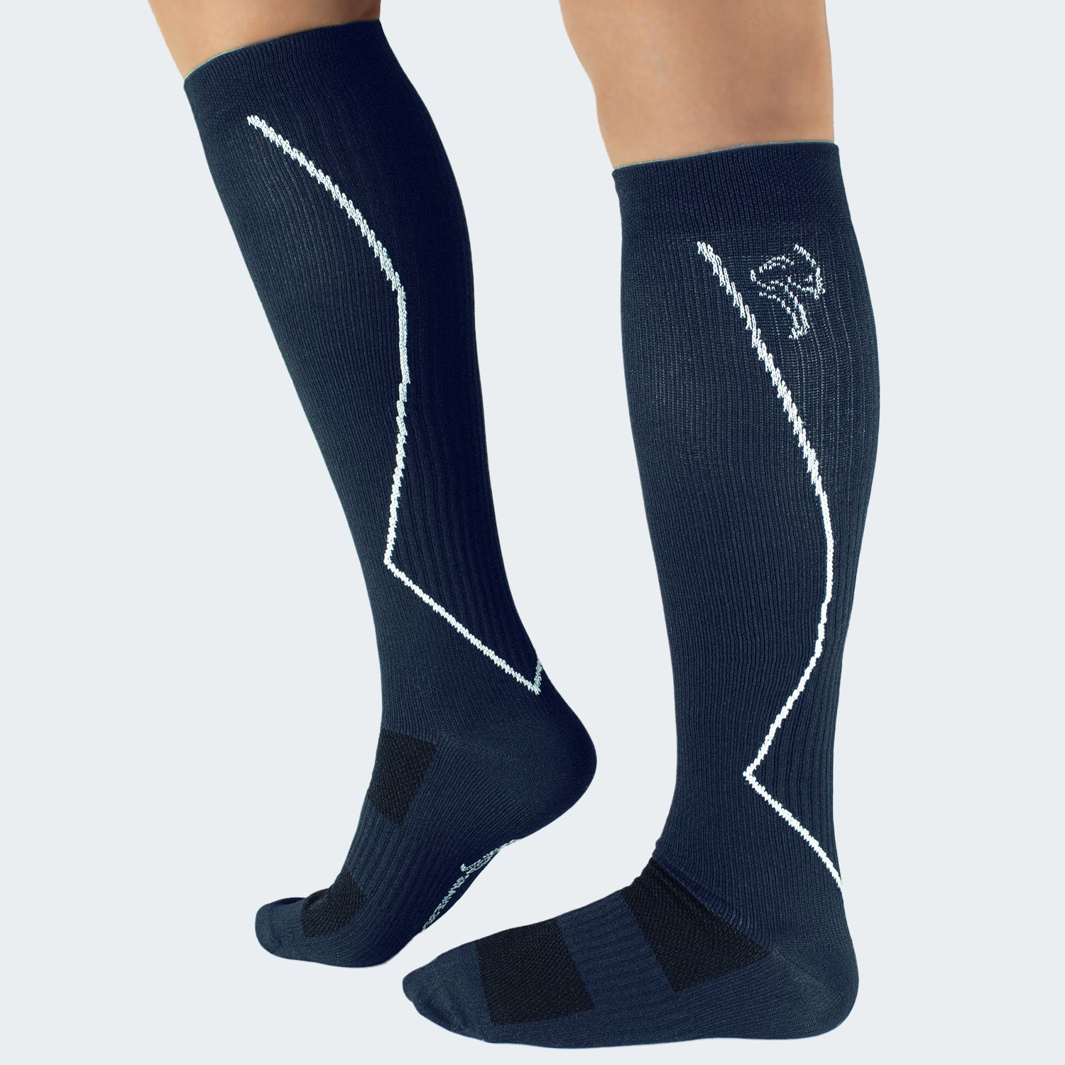 Black Snake Compression Fit Sport Blue Laufsocken