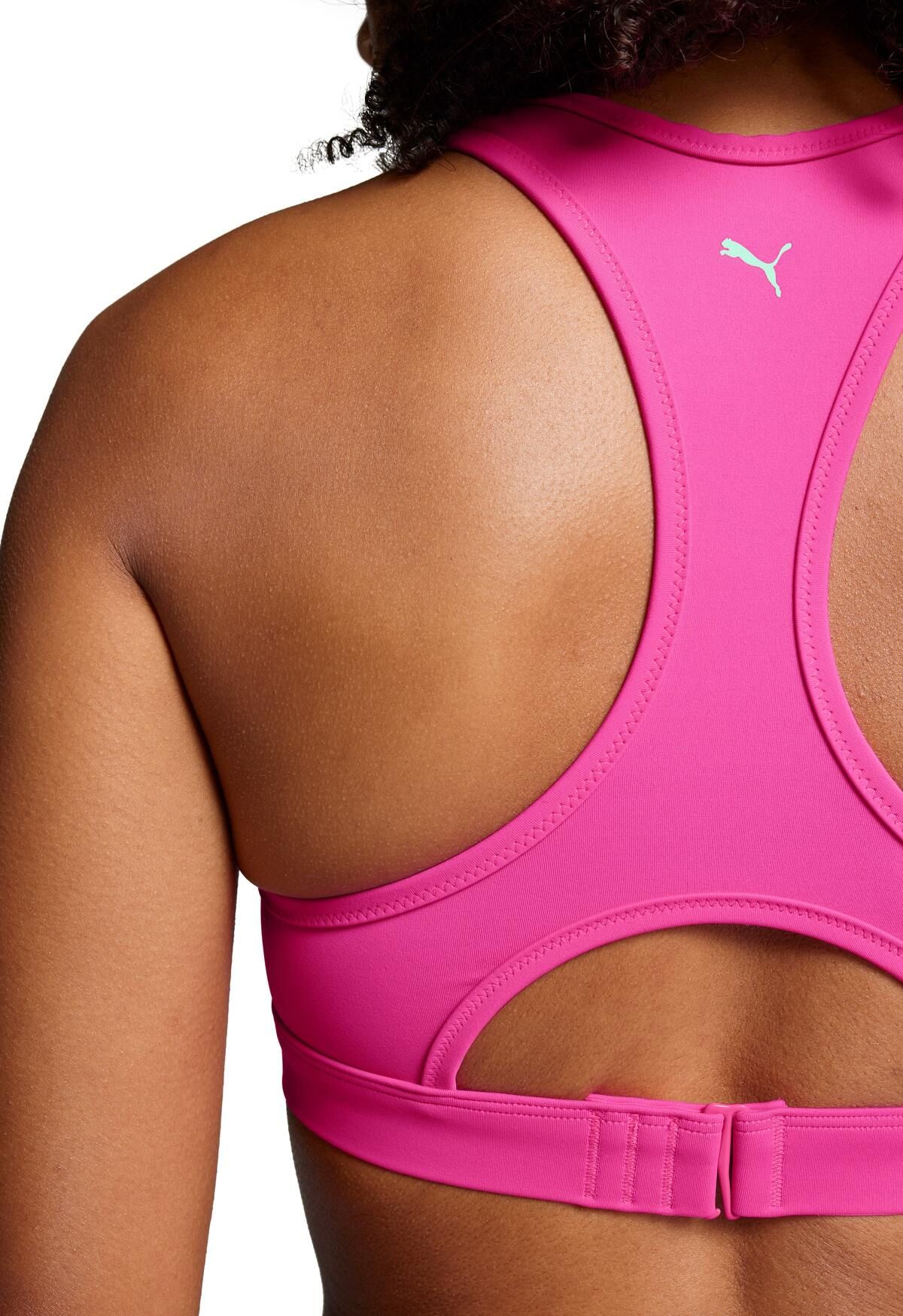 PUMA Neon Pink Damen-Racerbak Bikini-Oberteil