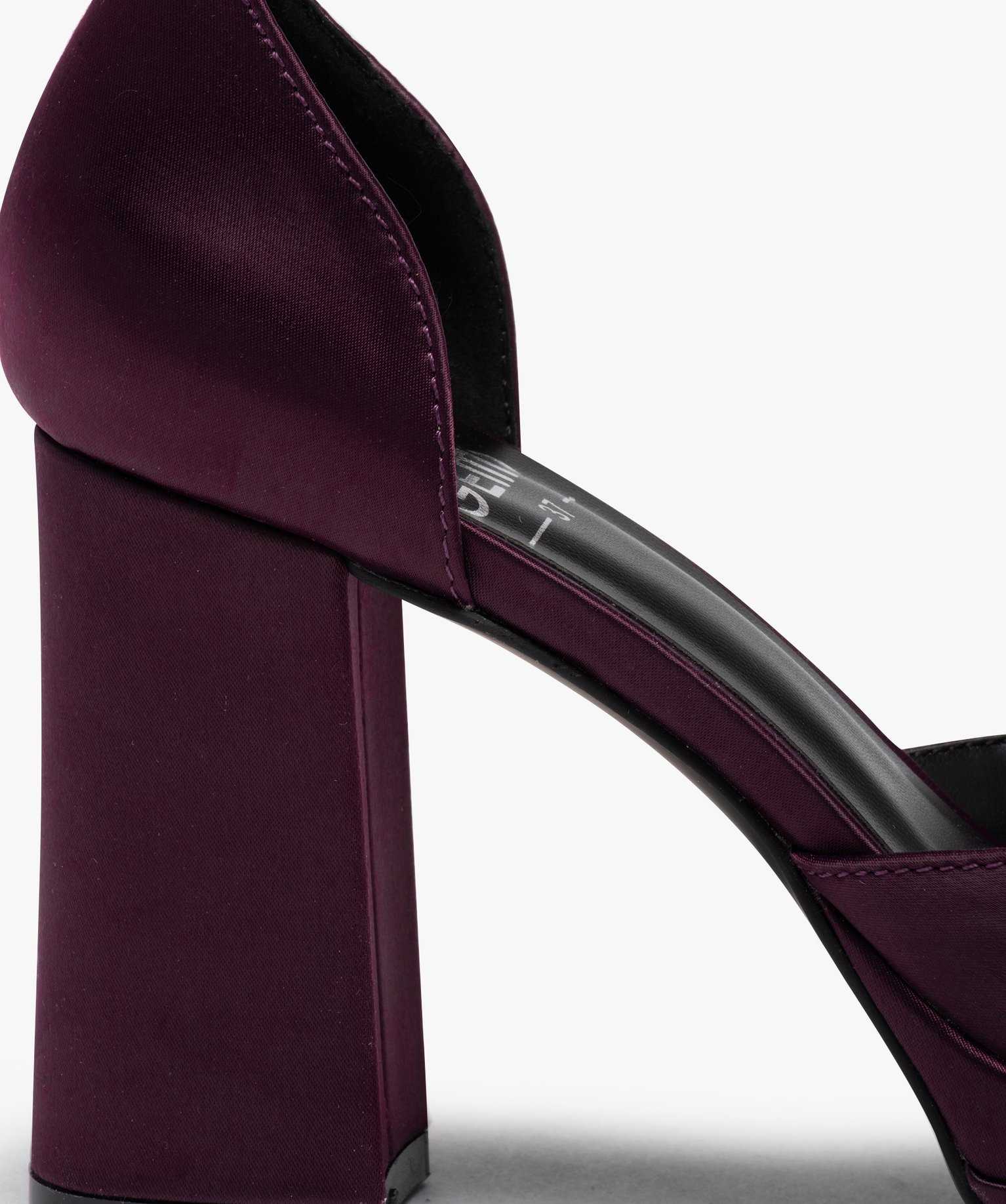 Escarpin en satin avec plateforme et talon haut femme violet | GEMO