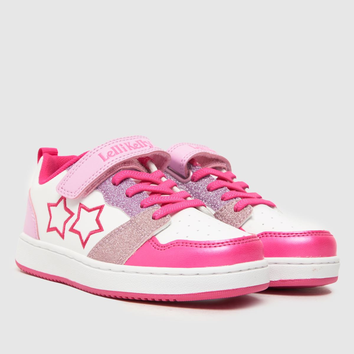 Lelli Kelly vita flerfärgade prästkrage flickor juniorsneakers