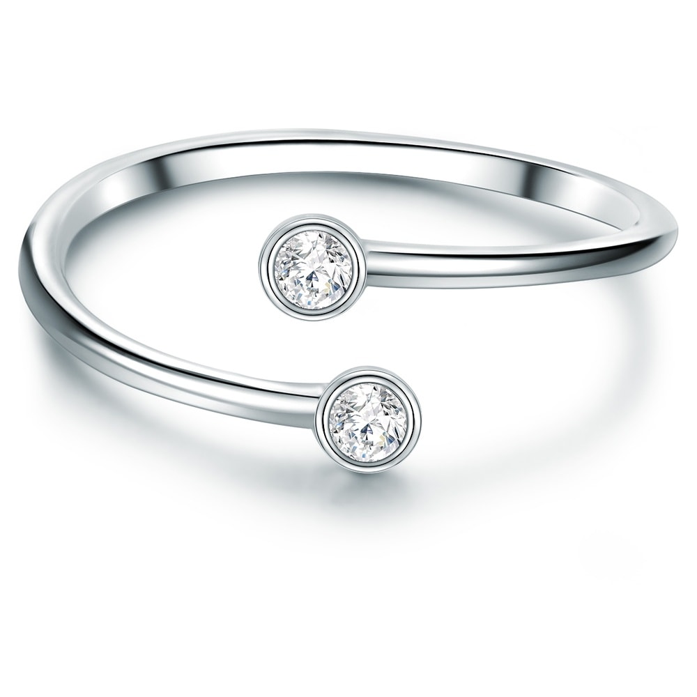 Trilani Bague en argent Argent sterling Oxyde de zirconium (CZ) en Argent Bague