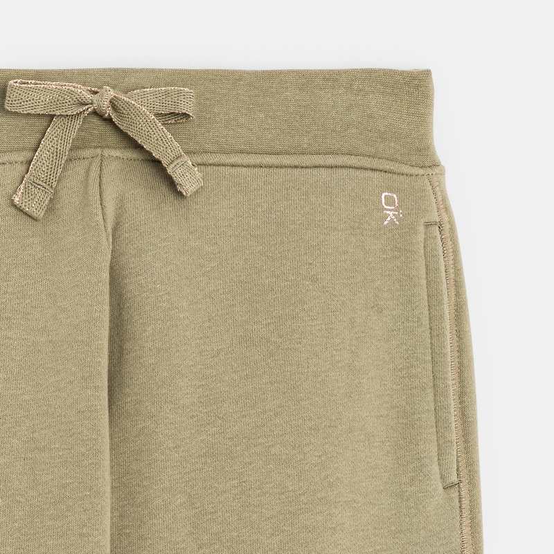 Jogging en molleton vert fille