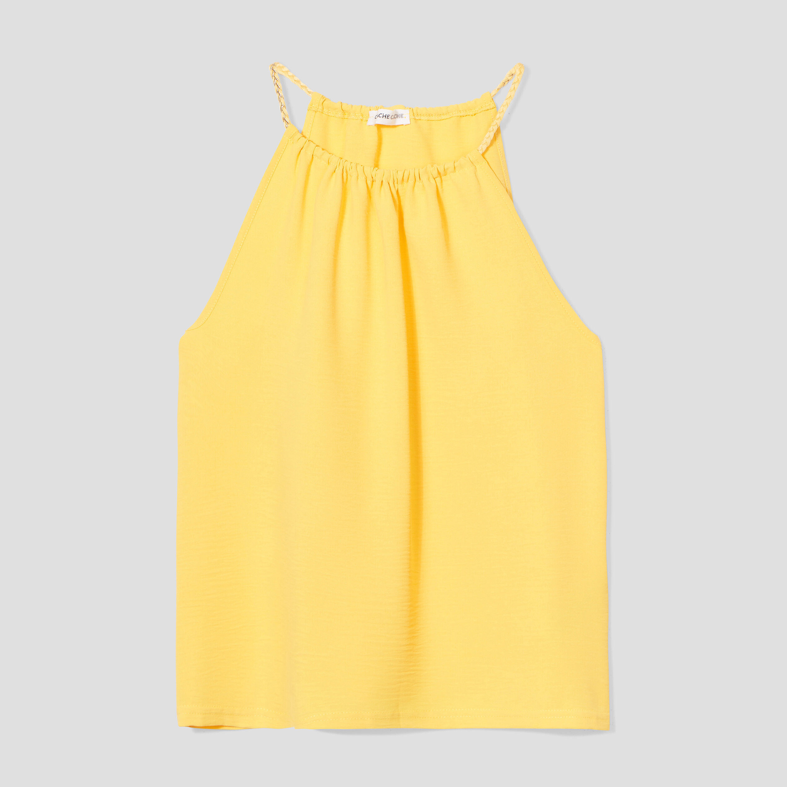 Blouse bretelles fines jaune pastel femme | Cache Cache