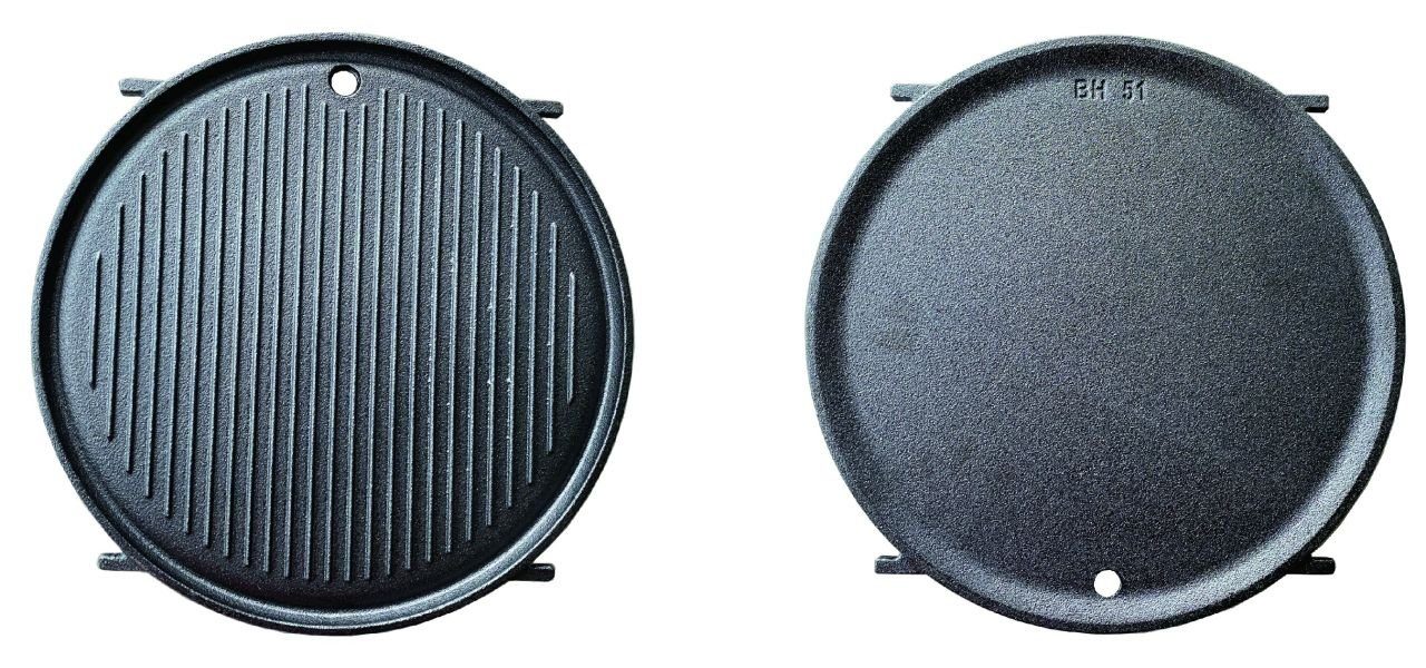 Primaster Grillplattenaufsatz Primaster Wendeplatte Ø 30 cm, Gusseisen