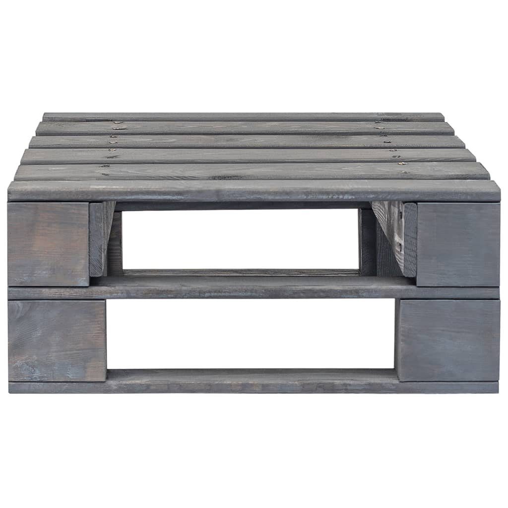 möbelando Gartenlounge-Hocker Astrid (LxBxH: 60x60x25 cm), aus Kiefer in Grau