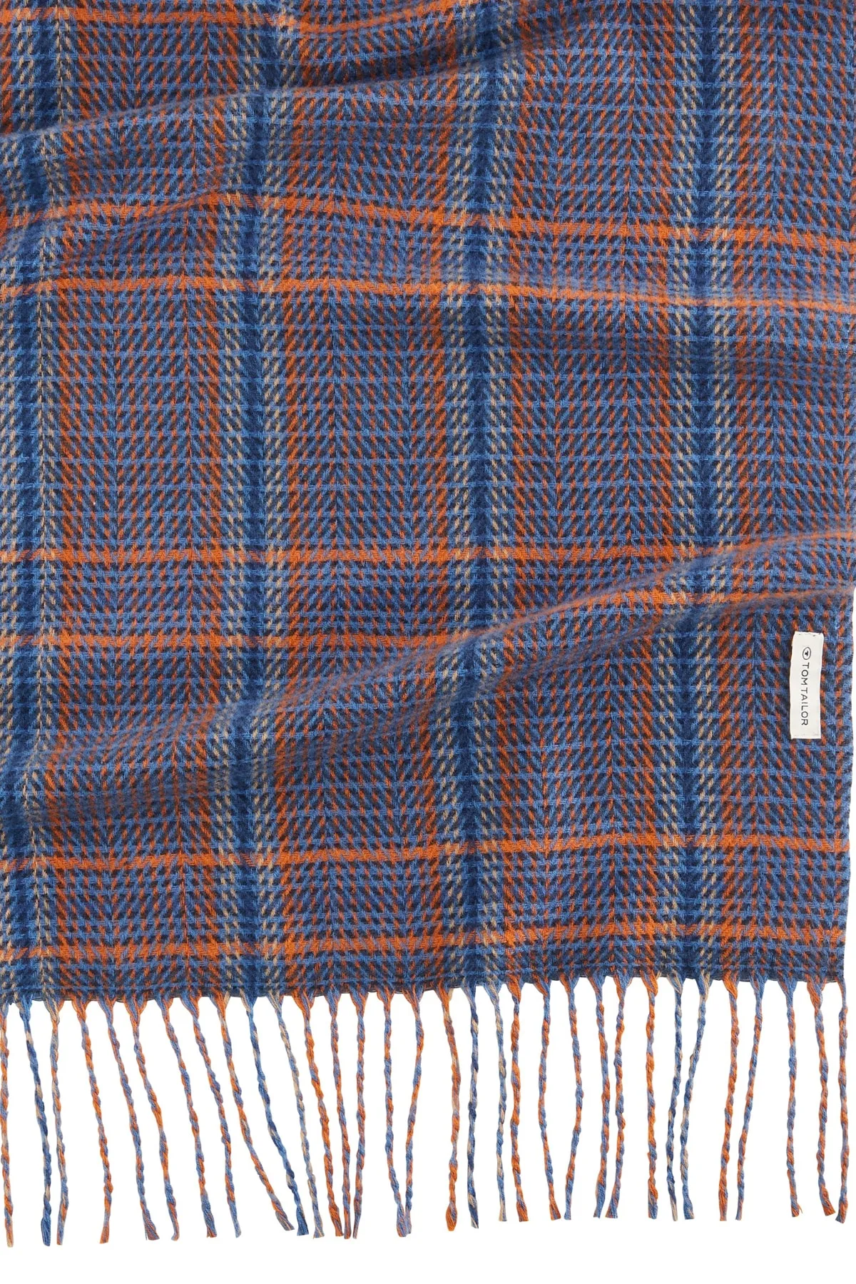 Tom Tailor  Arı Damen-/Mädchen-Marine-Orange-Karogewebe