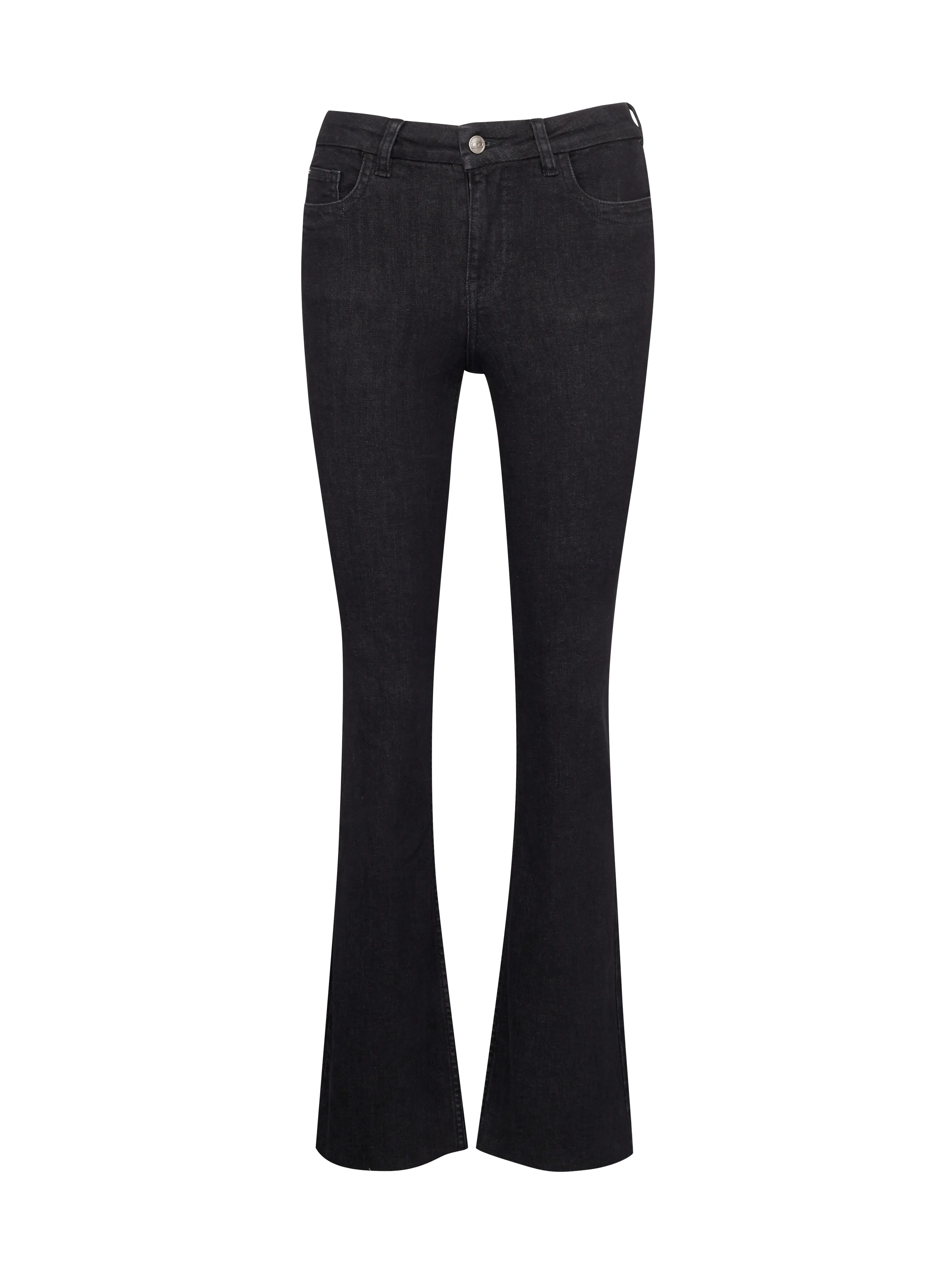 Schwarze Damen-Bootcut-Jeans ORSAY