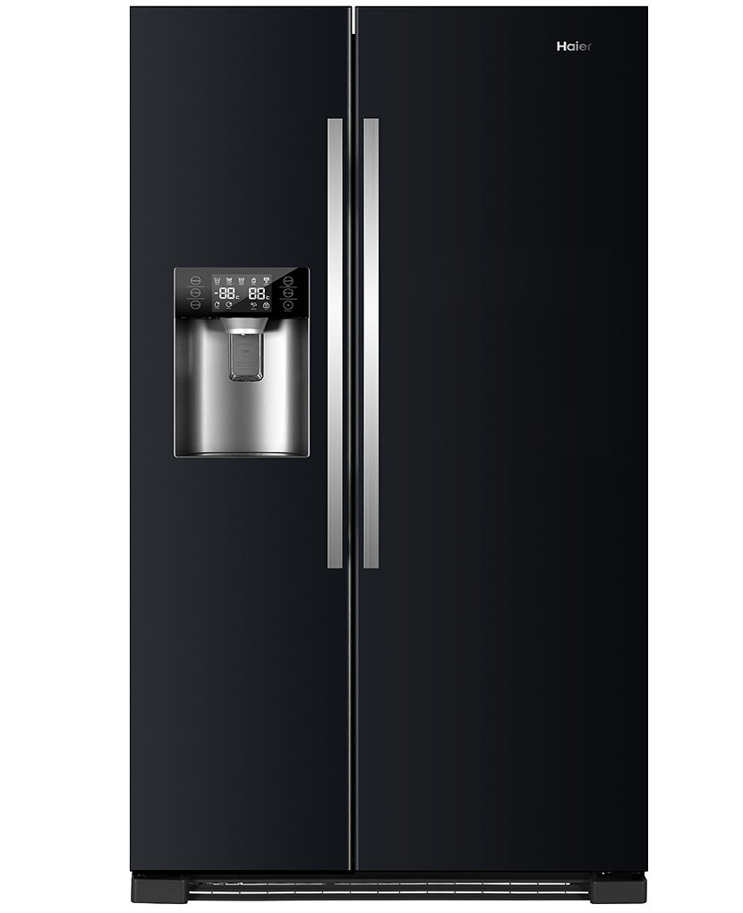 Haier Side-by-Side HRF-630IB7, 179 cm hoch, 90,8 cm breit, Wasser- und Eisspender, Total No Frost, LED Lichtsäule