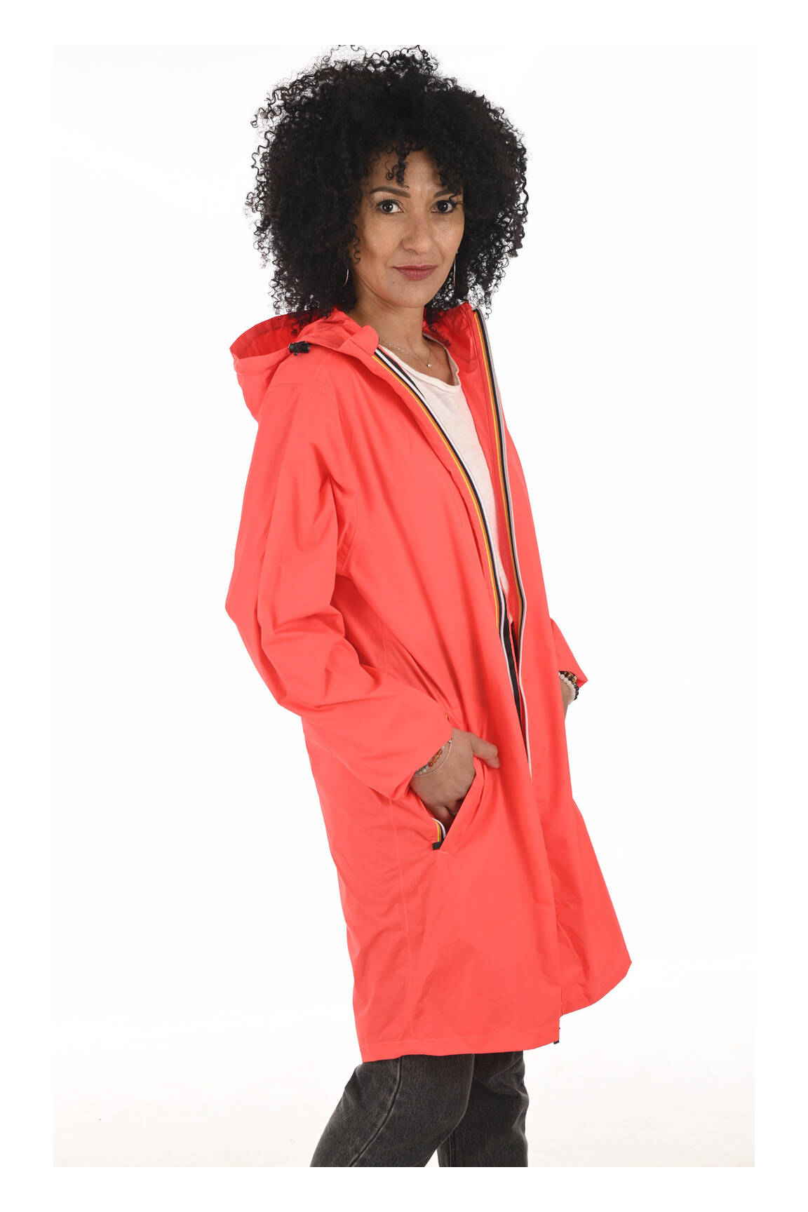 K Way Impermeables Trenchs Unisexe couleur rouge