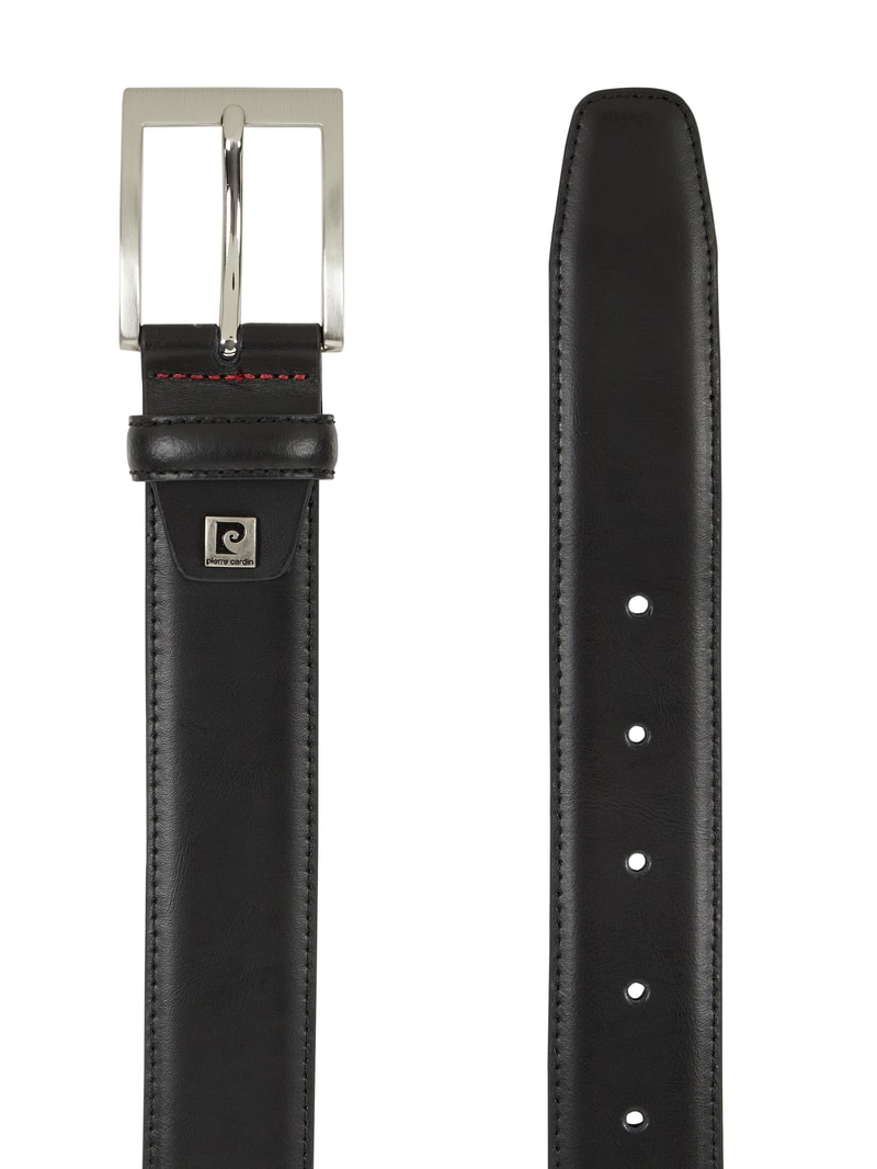 Gürtel aus Leder in schwarz