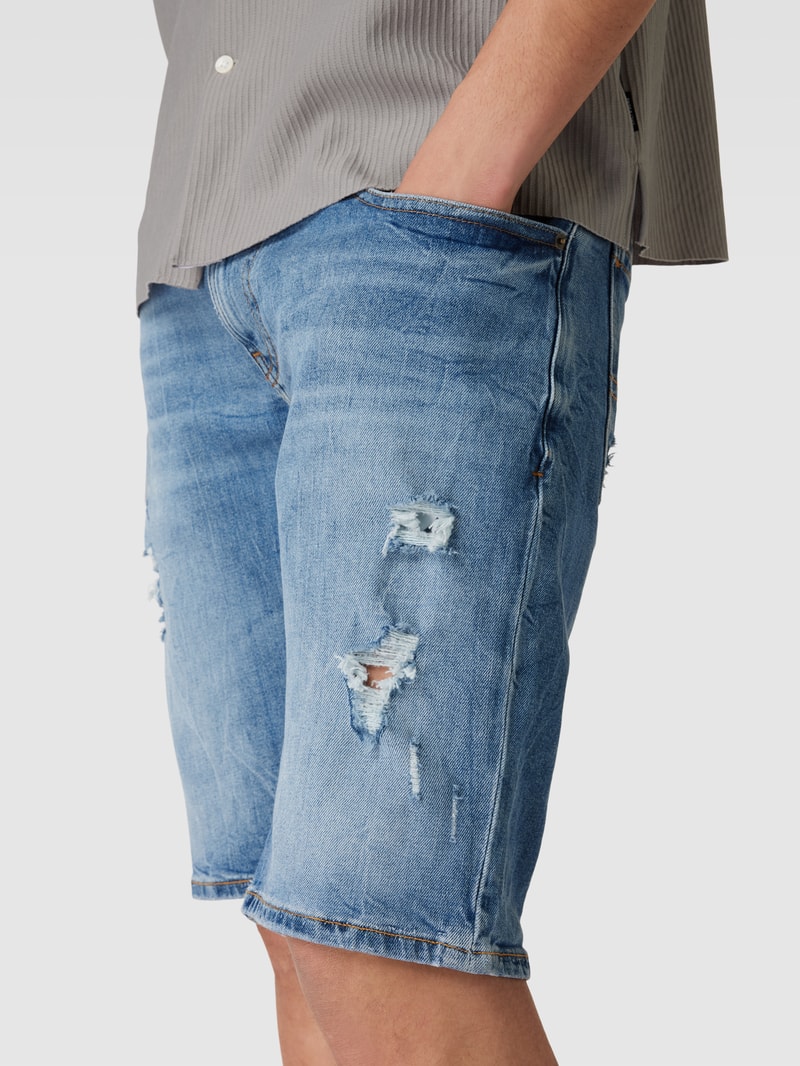 Jeansshorts im Destroyed-Look Modell 'RONNIE' in jeans